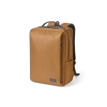 Recycled polyester laptop backpack, 15.6” camel colour