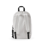 Laptop backpack from RPET with ripstop coating, 15.6” white colour rear view