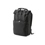 Backpack made of RPET rollable buckle closure, 20 L black colour