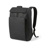 Faux leather backpack with laptop compartment, 20 L black colour