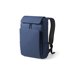 Faux leather backpack with laptop compartment, 20 L blue colour