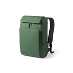 Faux leather backpack with laptop compartment, 20 L green colour