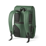 Faux leather backpack with laptop compartment, 20 L green colour second view