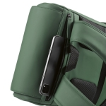 Faux leather backpack with laptop compartment, 20 L green colour second detail view