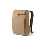 Faux leather backpack with laptop compartment, 20 L camel colour