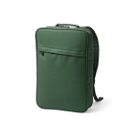 Faux leather laptop backpack with padded back, 15.6 Inch green colour