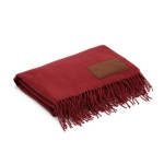 Extrasoft blanket made of RPET with patch, 180 g/m2 burgundy colour