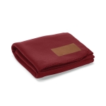 Ecological RPET blanket with customisable patch, 180 g/m2 burgundy colour