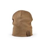 Sustainable RPET beanie, ideal for cold winter days with camel colour