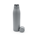 Recycled stainless steel bottle, thermal, 600 ml silver colour second view