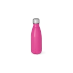 Recycled stainless steel bottle, matte, 400 ml fuchsia colour