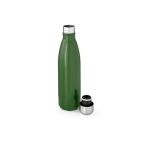 Bottle with anti-drip cap in many colours, 500 ml military green colour second view