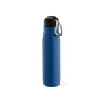 Recycled stainless steel bottle with drawstring, 540 ml blue colour