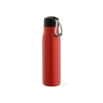 Recycled stainless steel bottle with drawstring, 540 ml red colour