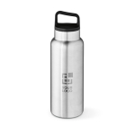 Recycled stainless steel bottle with carabiner, 1.03 L main view