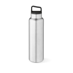 Recycled stainless steel bottle with carabiner, 1.5 L silver colour