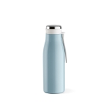 Recycled stainless steel bottle in colours, 380 ml pastel blue colour third view