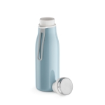 Recycled stainless steel bottle in colours, 380 ml pastel blue colour fourth view