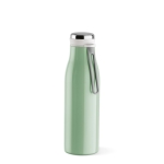 Recycled stainless steel bottle with thermal function, 470 ml pastel green colour