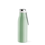 Recycled stainless steel bottle with thermal function, 470 ml pastel green colour third view