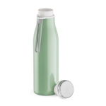 Recycled stainless steel bottle with thermal function, 470 ml pastel green colour fourth view