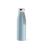 Recycled stainless steel bottle with thermal function, 470 ml pastel blue colour