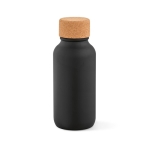 Recycled stainless steel bottle, matte, 500 ml black colour