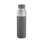 Recycled stainless steel bottle doubles as a cup, 720ml grey colour