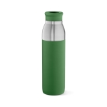 Recycled stainless steel bottle doubles as a cup, 720ml green colour