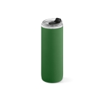 Recycled stainless steel bottle doubles as a cup, 720ml green colour second view