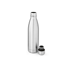 Recycled stainless steel thermal bottle, 550 ml silver colour second view