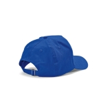 Recycled cotton cap with neck closure, 280 g/m2 blue colour second view