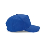 Recycled cotton cap with neck closure, 280 g/m2 blue colour third view