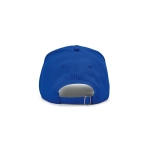 Recycled cotton cap with neck closure, 280 g/m2 blue colour rear view