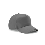 Recycled cotton cap with neck closure, 280 g/m2 grey colour