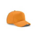 Recycled cotton cap with neck closure, 280 g/m2 orange colour