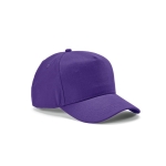 Recycled cotton cap with neck closure, 280 g/m2 violet colour