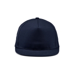 Flat peaked cap made from recycled cotton, 180 g/m2 blue colour