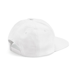 Flat peaked cap made from recycled cotton, 180 g/m2 white colour second view