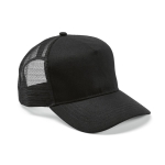 5 panel hat made of recycled cotton, 220 g/m2 black colour