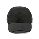 Adjustable 6-panel snapback RPET hat, 110 g/m2 black colour