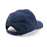 Adjustable 6-panel snapback RPET hat, 110 g/m2 blue colour second view