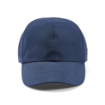 Adjustable 6-panel snapback RPET hat, 110 g/m2 blue colour front view