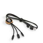 5-in-1 fast charging cable with connectors, RPET main view