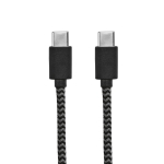 RPET cable with two USB-C connectors, 1 m black colour third view