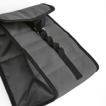 Thermal RPET bag with black details grey colour second detail view