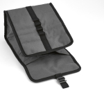 Thermal RPET bag with black details grey colour detail view