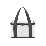 Cooler bag with handles for picnics and trips, 600D RPET, 5 L white colour front view