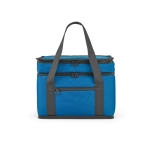 Thermal bag 2 compartments for summer, RPET, 10 L royal blue colour front view