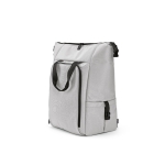 Isothermal backpack with front pocket, RPET, 28 L light grey colour